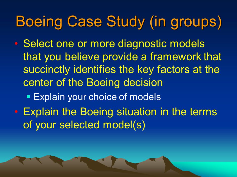Diagnose for change boeing case study